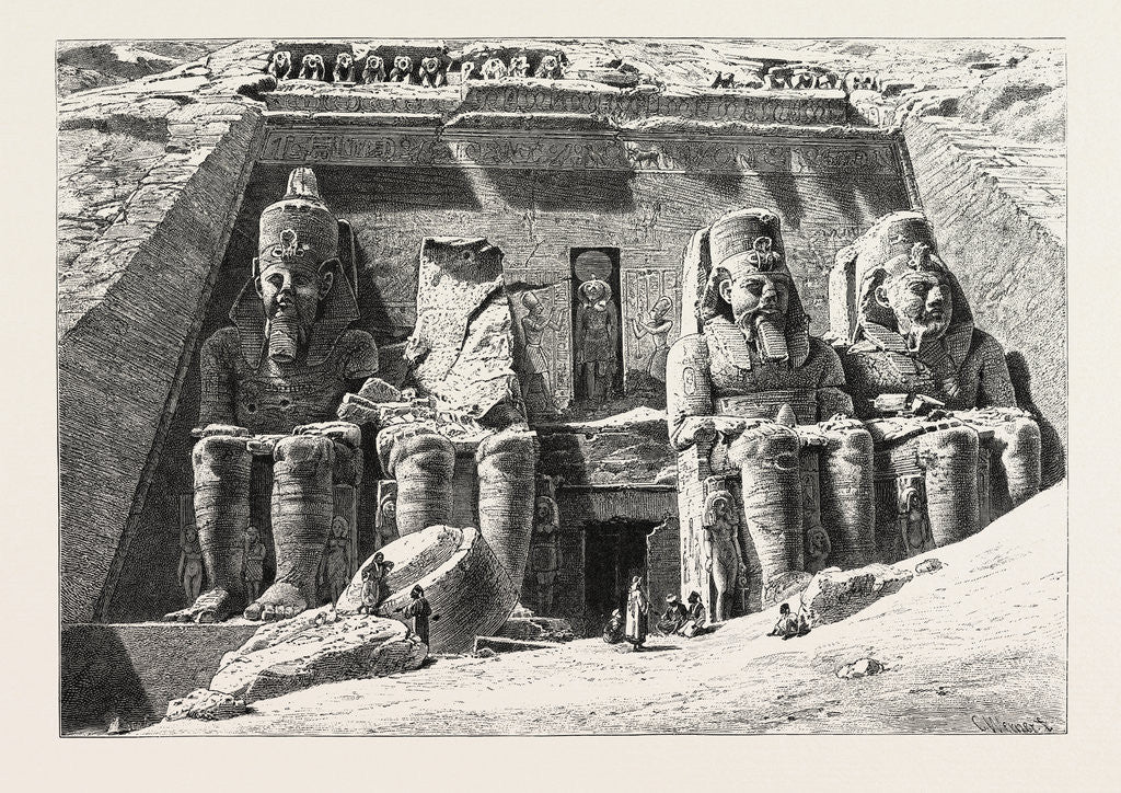 Detail of Rock Temple of Aboo Simbel by Anonymous