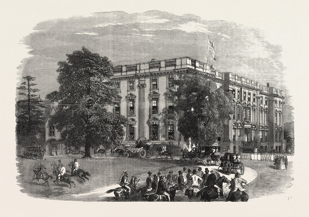 Detail of Queen Victoria's Visit to Birmingham, UK: Arrival of Her Majesty at Stoneleigh Abbey, 1858 by Anonymous