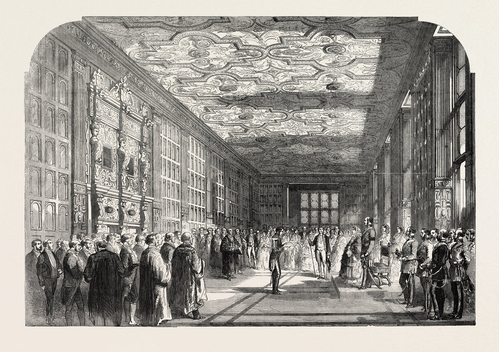 Detail of Queen Victoria's Visit Birmingham, UK: Reading of the Address of Interim Managers to Her Majesty in the Great Gallery of Aston Hall, 1858 by Anonymous