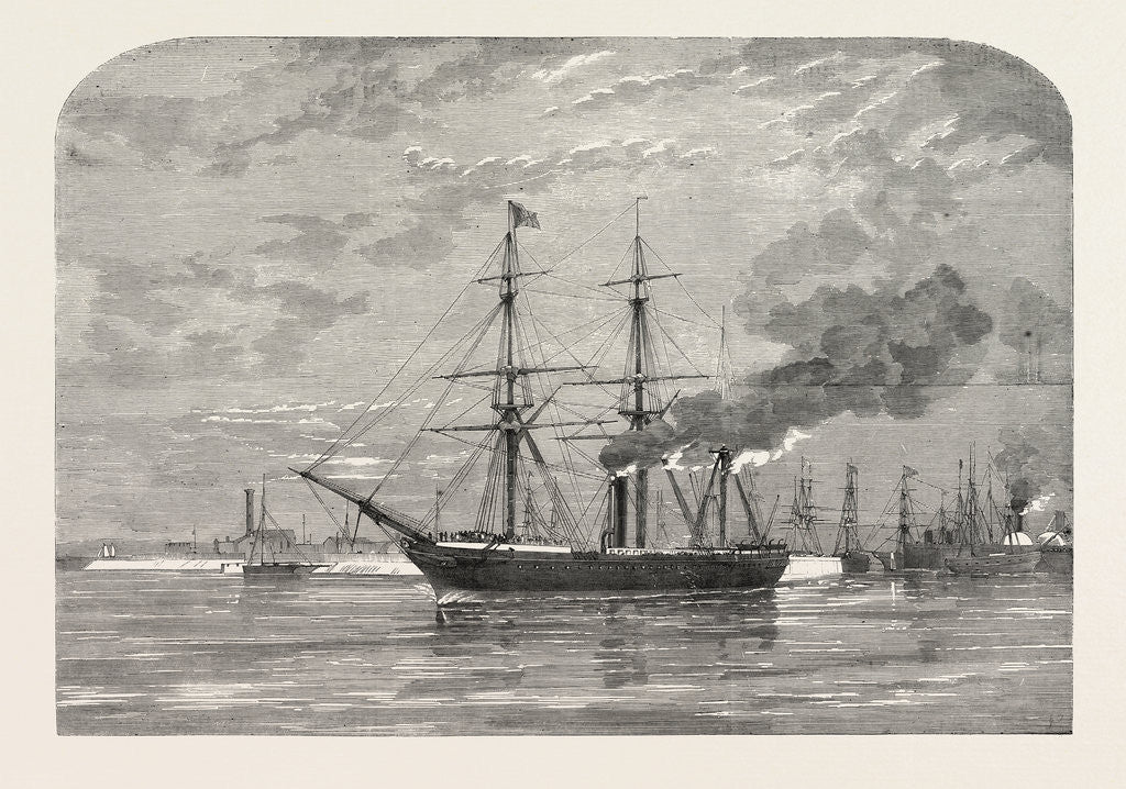 Detail of The Cherbourg Fetes: The Pera, Members of the House of Commons, Leaving Southampton, UK, 1858 by Anonymous
