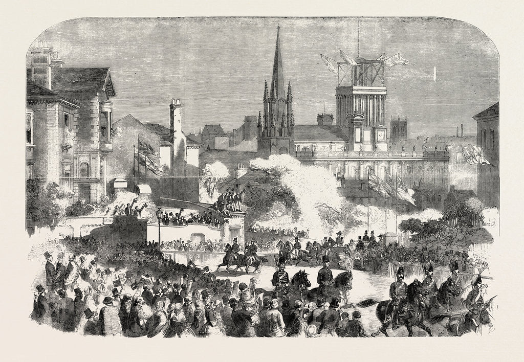 Detail of Queen Victoria's Visit to Leeds, UK: Her Majesty Passing Through Clarendon Road, 1858 by Anonymous