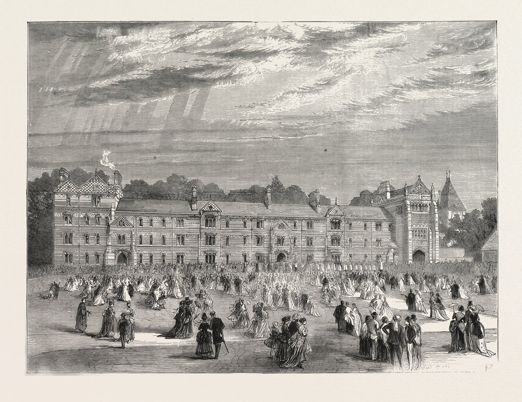 Detail of The Opening of Keble College, Oxford University, Oxford, UK, 1870 by Anonymous
