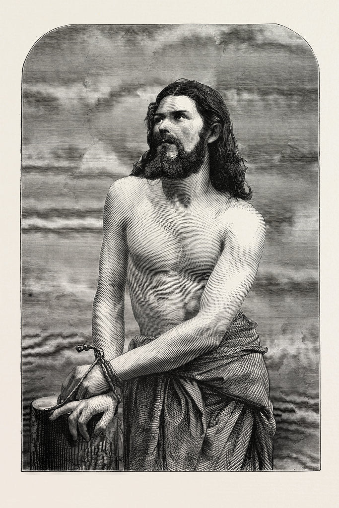 Detail of The Oberammergau Passion Play: Joseph Mair (Der Christus), Bavaria, Bayern, Germany, 1870 by Anonymous
