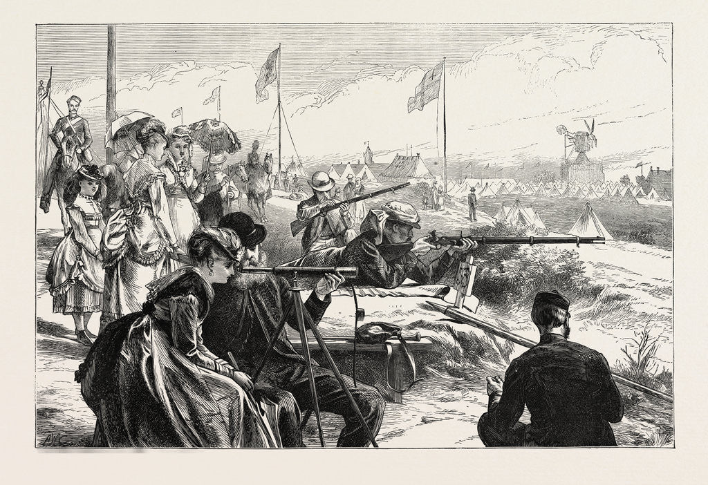 Detail of A Firing Point at Wimbledon, UK, 1870 by Anonymous