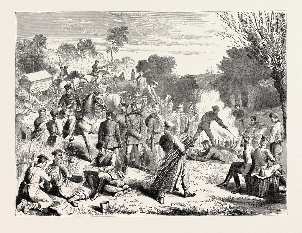 Detail of A Prussian Bivouac, 1870 by Anonymous