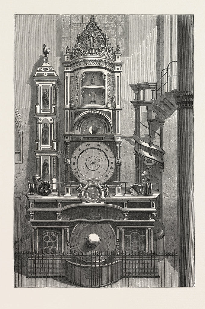 Detail of The Famous Astronomical Clock at Strasbourg Cathedral, France, 1870 by Anonymous