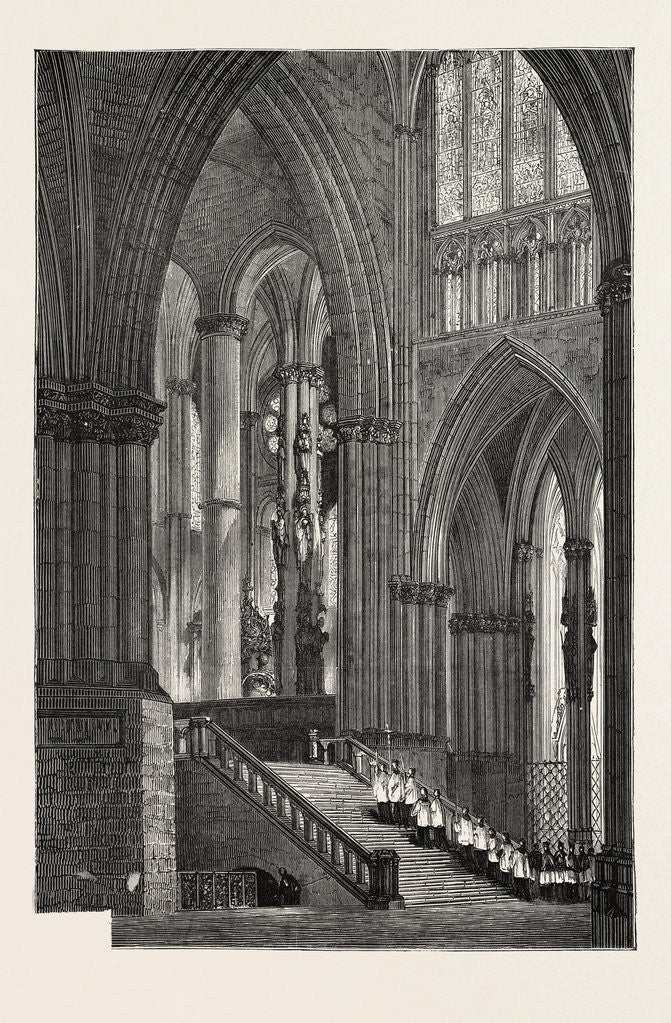 Detail of Interior of Strasbourg Cathedral, France, 1870 by Anonymous