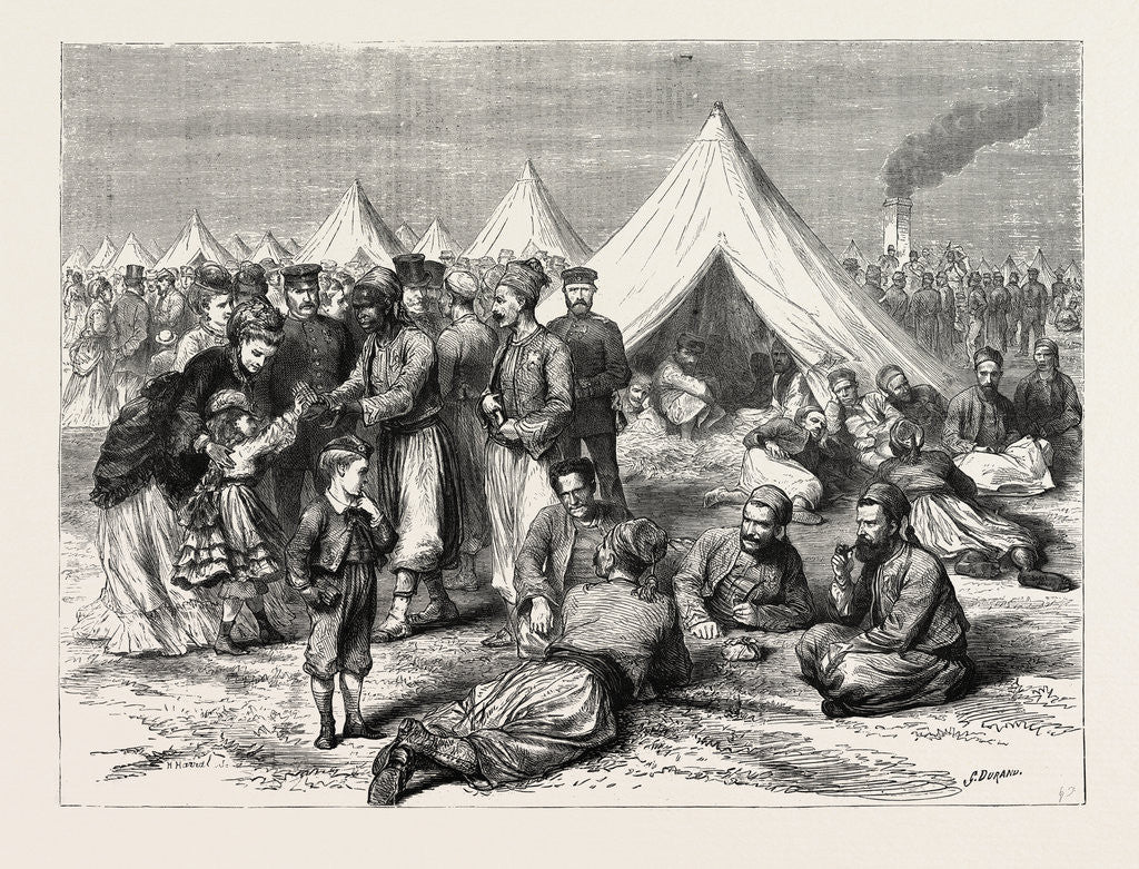 Detail of French Prisoners of War in the Camp of Wahn, Near Cologne, Germany, 1870 by Anonymous