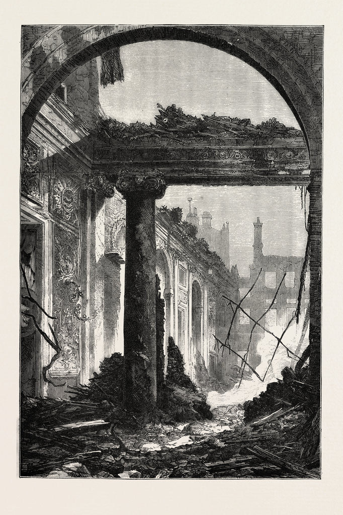 Detail of Ruins of the Palace of St. Cloud, France, 1870 by Anonymous
