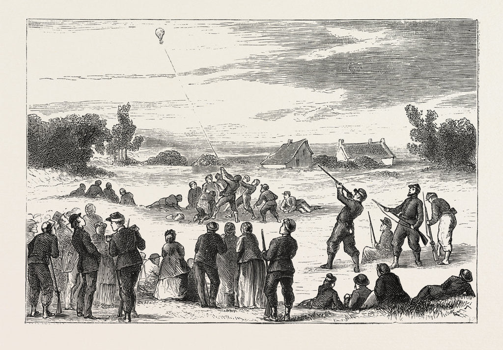 Detail of Life in Tours, France: Practising Shooting at a Captive Balloon, 1870 by Anonymous