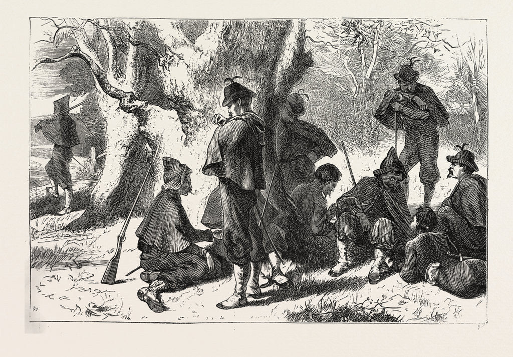 Detail of Advanced Post of Francs-Tireurs in the Forest of Orleans, 1870 by Anonymous