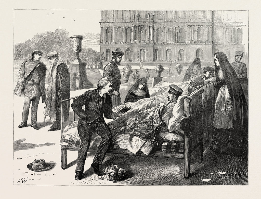 Detail of Wounded Soldiers Once More in the Sun, 1870 by Anonymous