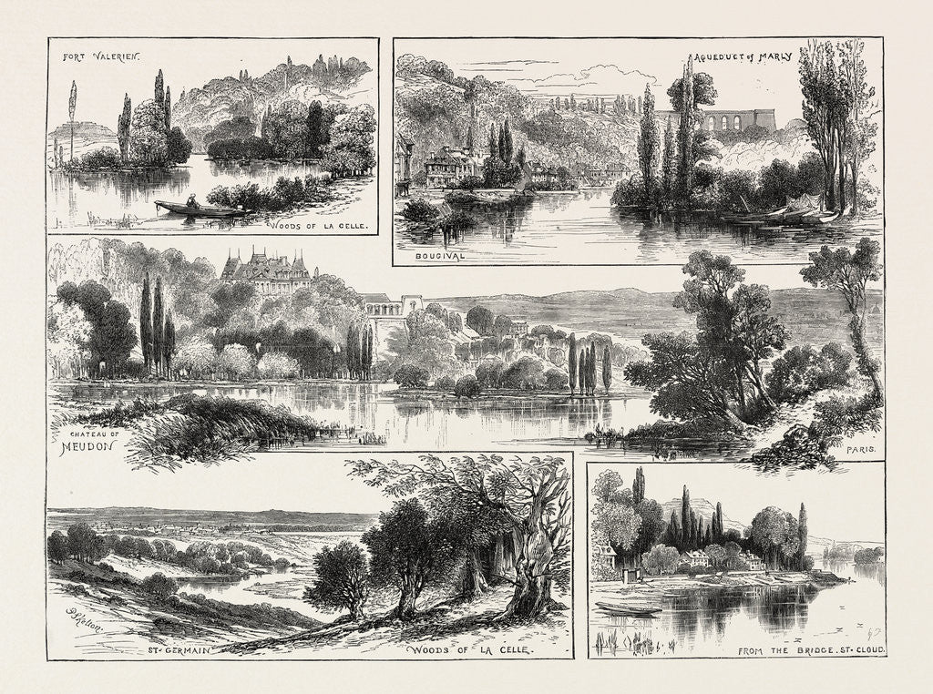 Detail of On the Seine, Near Paris, France, 1870 by Anonymous