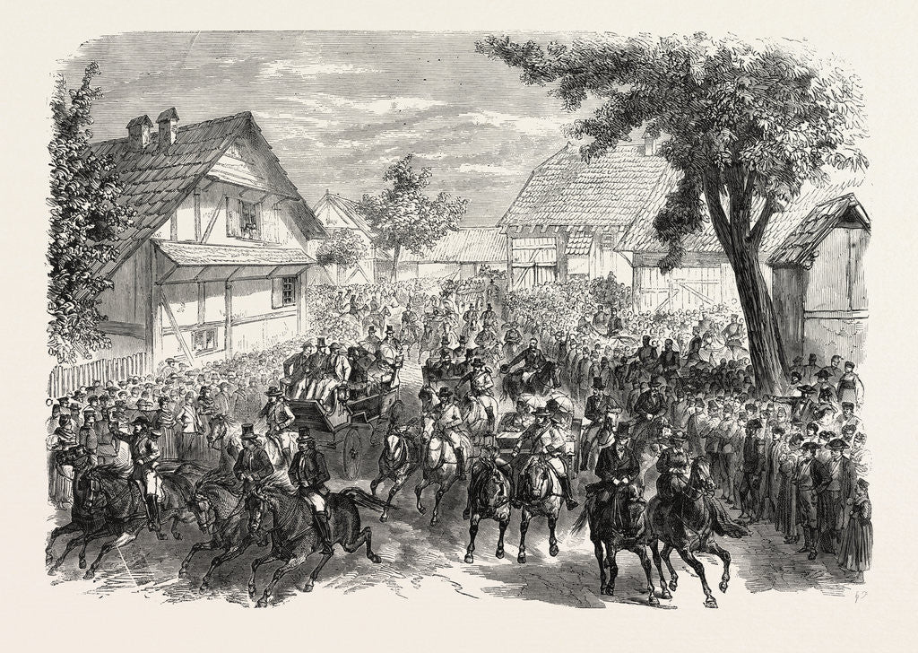 Detail of Returning from Baden Races the Village Iffezheim, Germany, 1865 by Anonymous