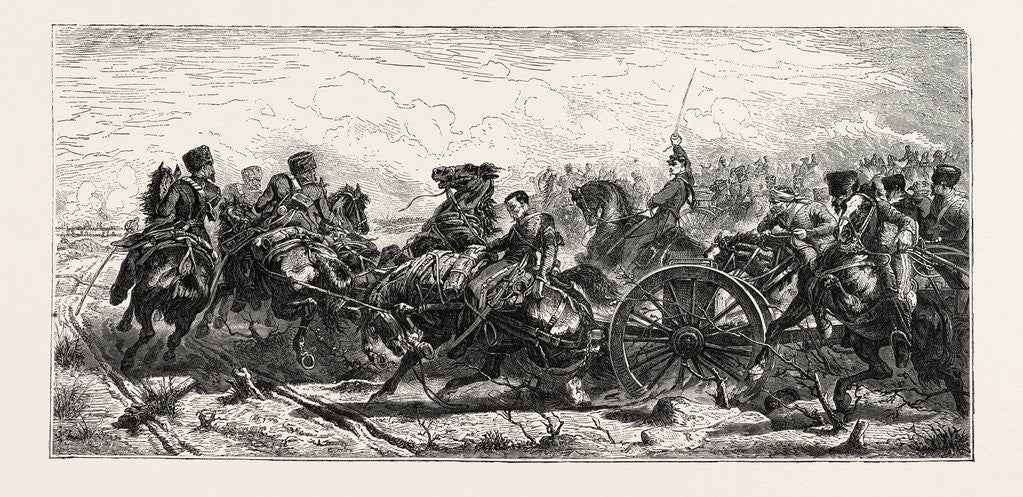 Detail of Charge of Artillery of the French Guard in the Battle of Traktir During the Crimean War by Anonymous
