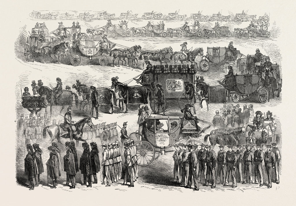 Detail of Funeral of Lord Palmerston: The Procession from Cambridge House to Westminster Abbey, London, 1865 by Anonymous