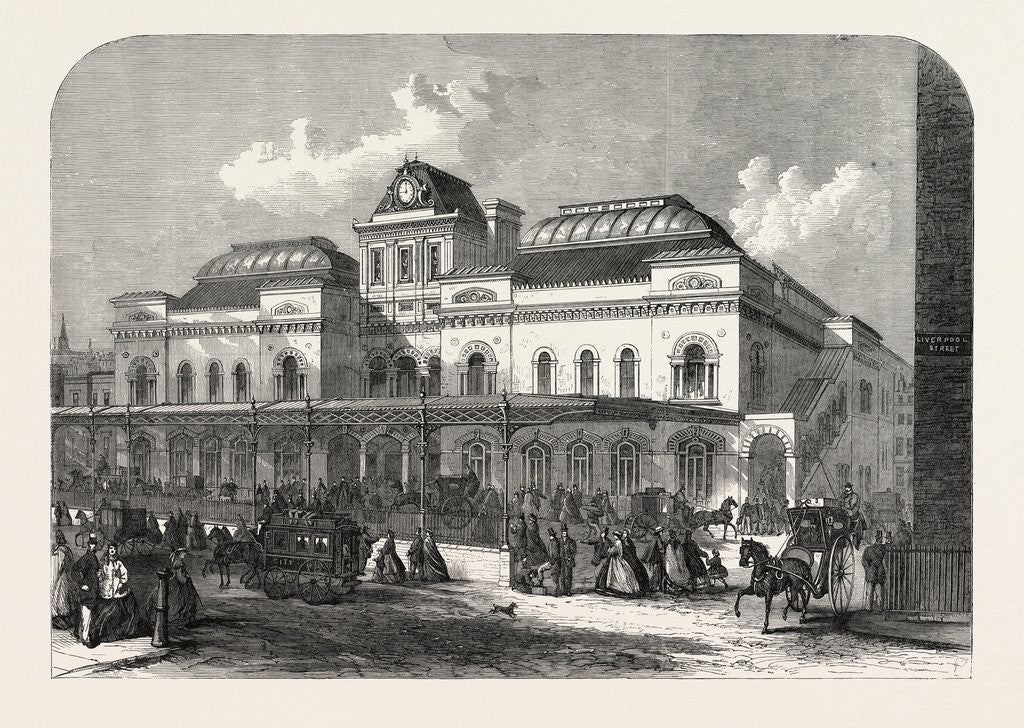 Detail of The City Terminus, in Liverpool Street, of the North London Railway, London, 1865 by Anonymous