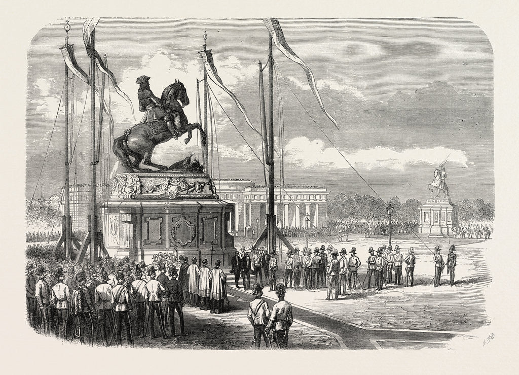 Detail of Inauguration of an Equestrian Statue of Prince Eugene at Vienna, Austria, 1865 by Anonymous