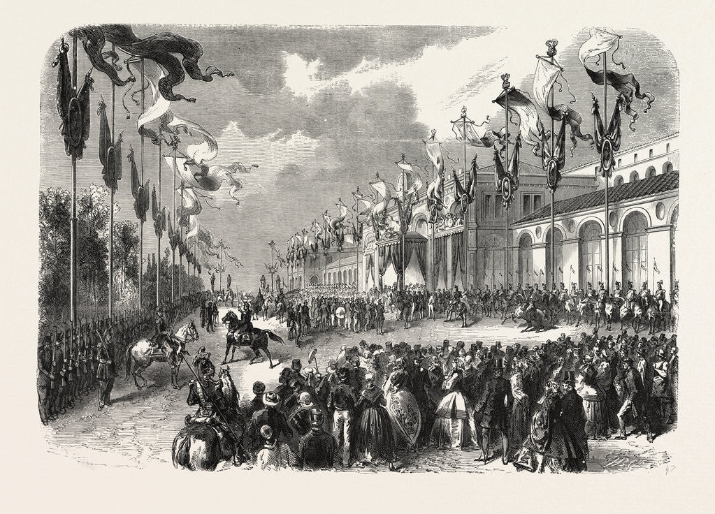 Detail of Reception of the Grand Duke Constantine at Marseilles, Marseille, France, 1857 by Anonymous