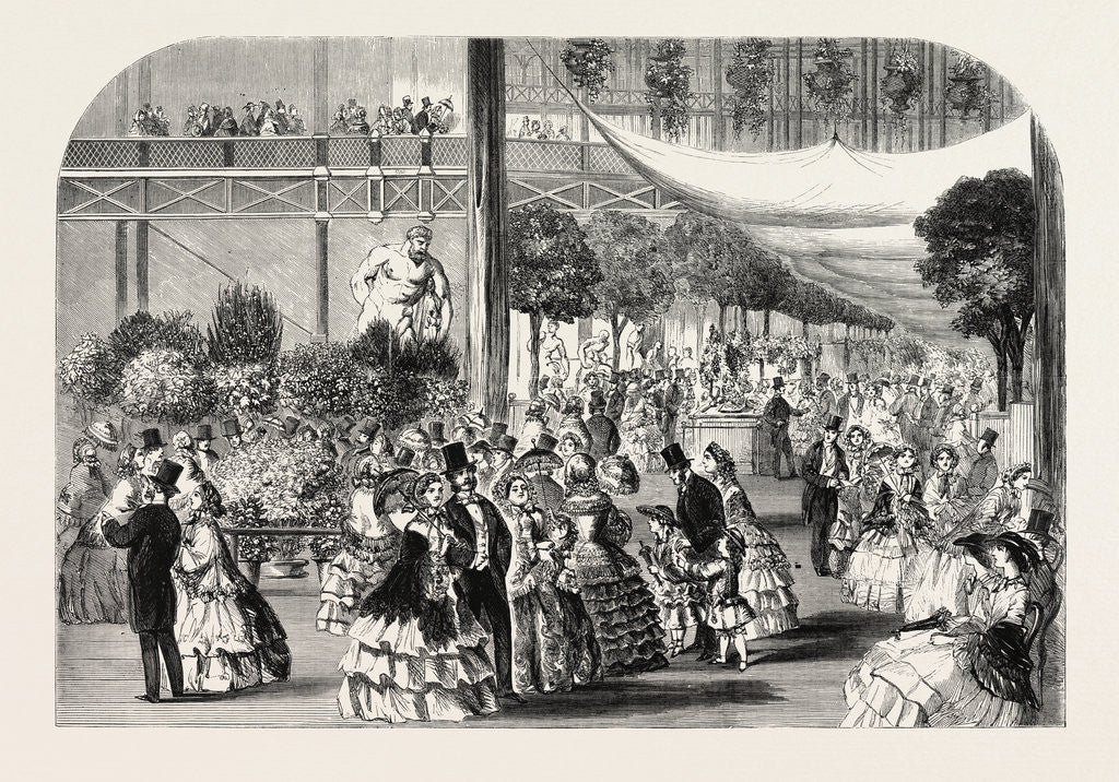 Detail of Flower Show at the Crystal Palace, London, 1857 by Anonymous
