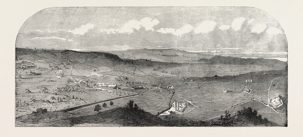 Detail of View of the Town and Fortifications of Schumla, 1854, Crimean War, Bulgaria by Anonymous
