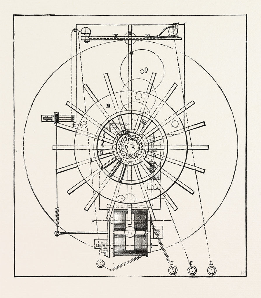 Detail of Railway Apparatus at the Paris Electrical Exhibition: Guggemos's Correspondence Apparatus, Internal View, France, 1882 by Anonymous