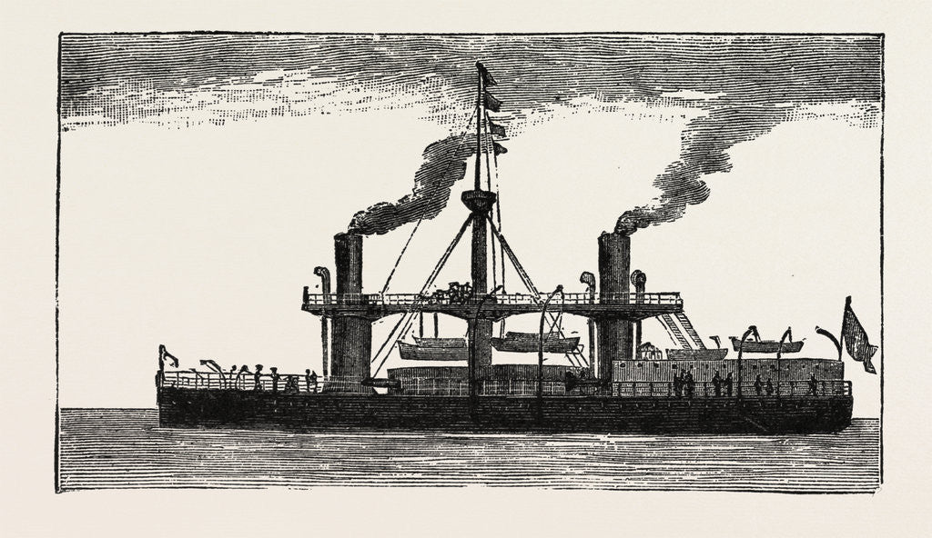 Detail of The Italian Ship Duilio, 1882 by Anonymous