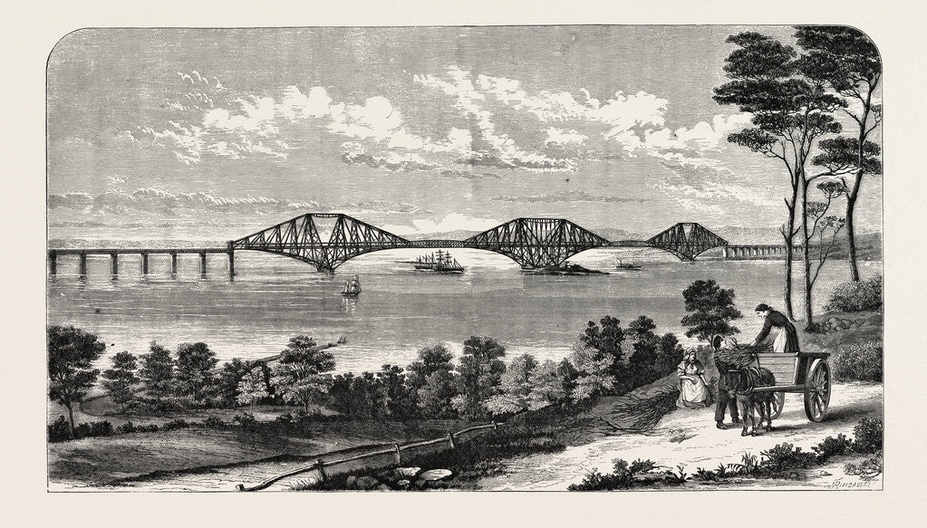 Detail of Continuous Steel Girder Bridge to Cross the Firth of Forth, UK, 1882 by Anonymous