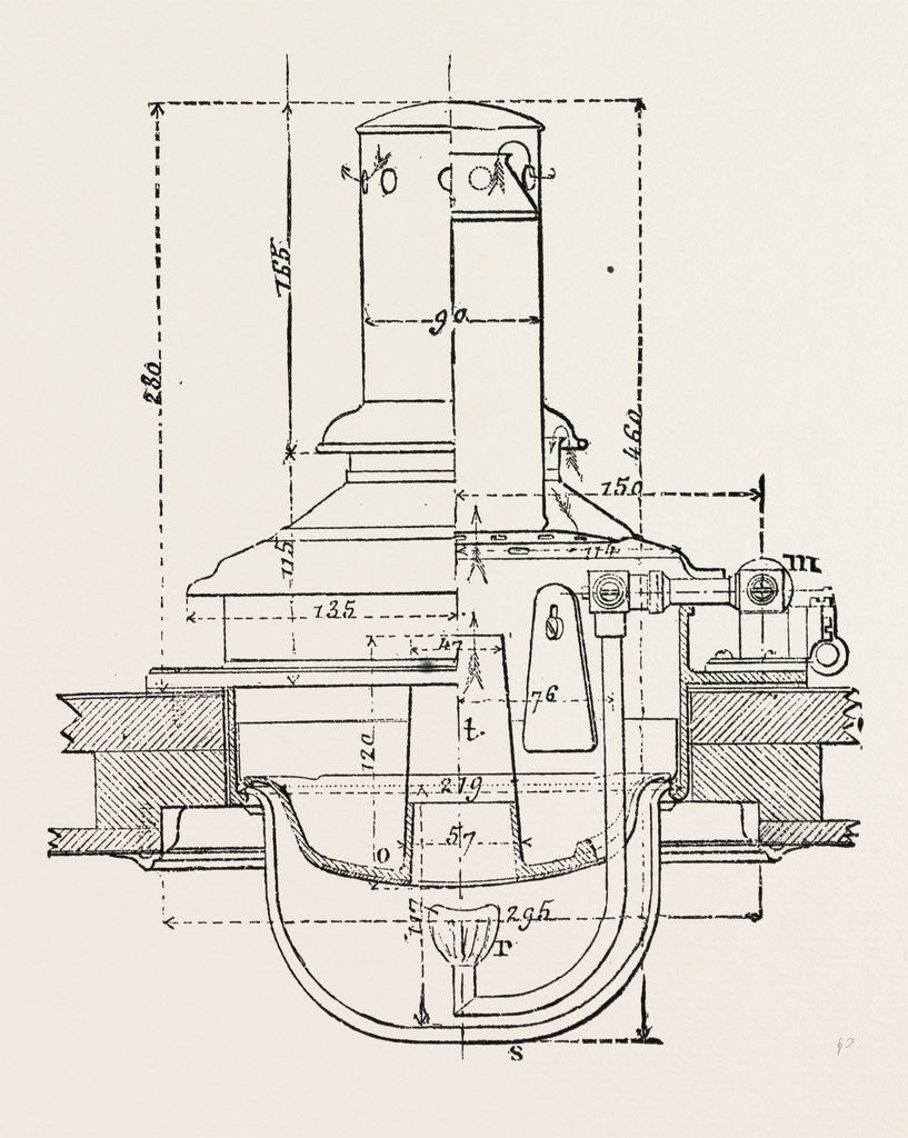Detail of Compressed Oil Gas for Lighting Cars, Steamboats, and Buoys: Car Lamp, 1882 by Anonymous