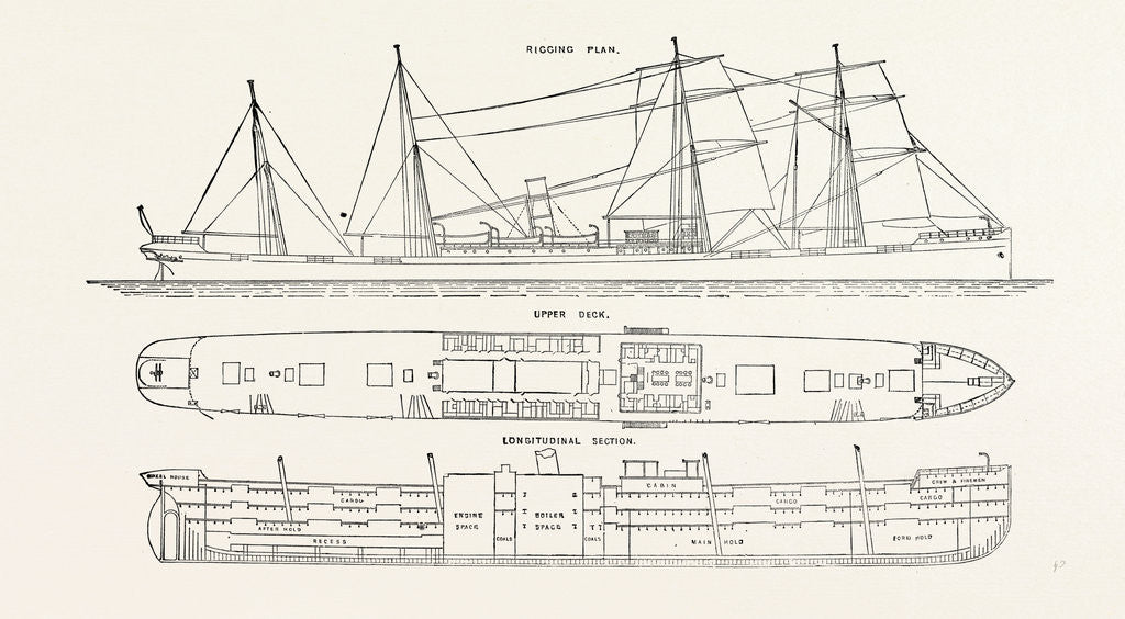 Detail of The Steel Steamer Merton Hall, 1882 by Anonymous
