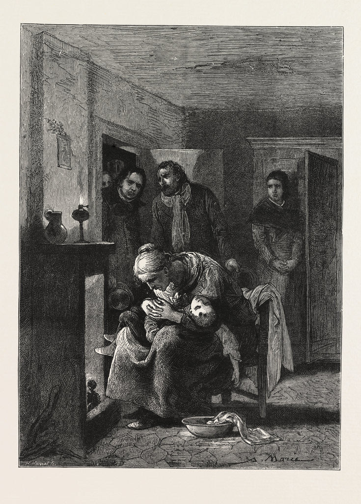 Detail of What Happened During the Night, the Rue Tiquetonne, History of Crime, Victor Hugo by Anonymous