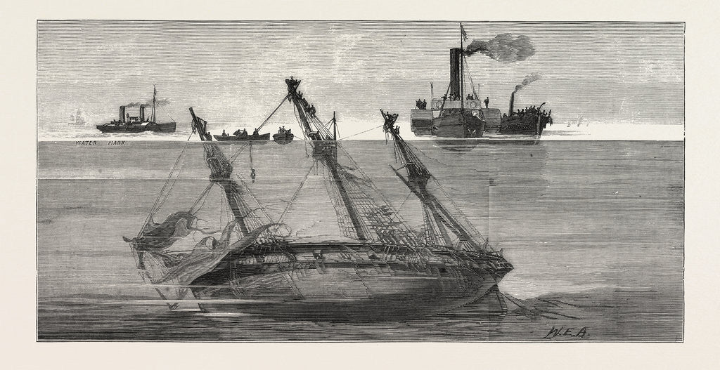 Detail of Present Position of the Vessel, H.M.S. Eurydice by Anonymous