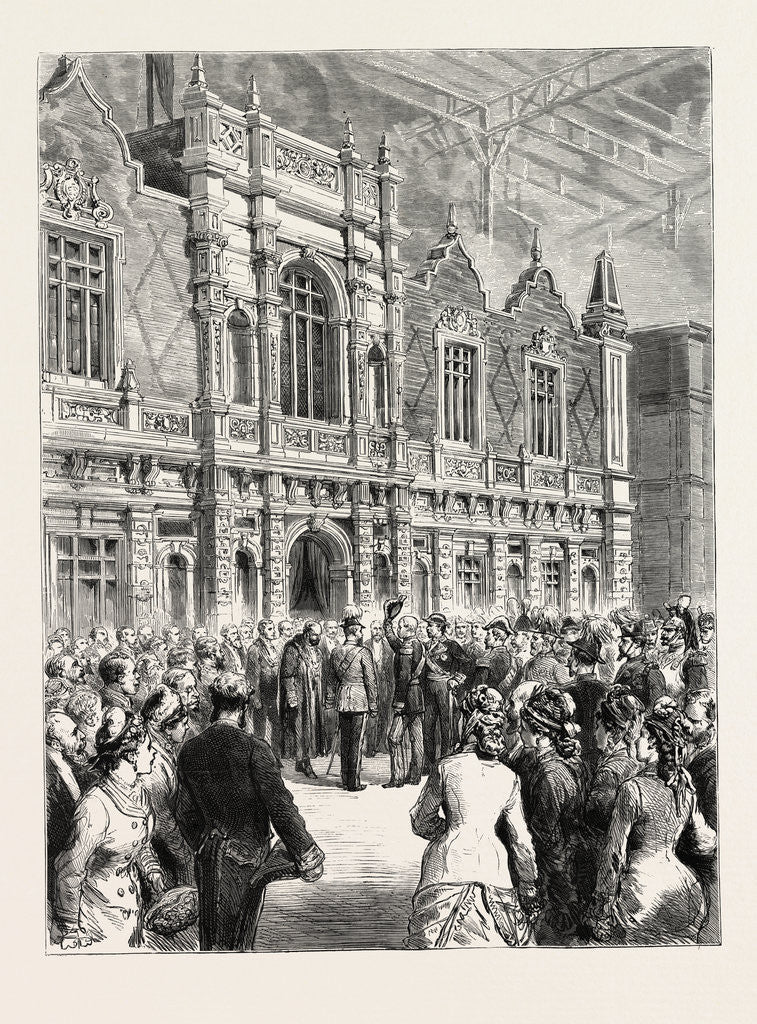 Detail of Opening of the Paris Exhibition — Presentation of the British Commission to Marshal Maahon, France by Anonymous