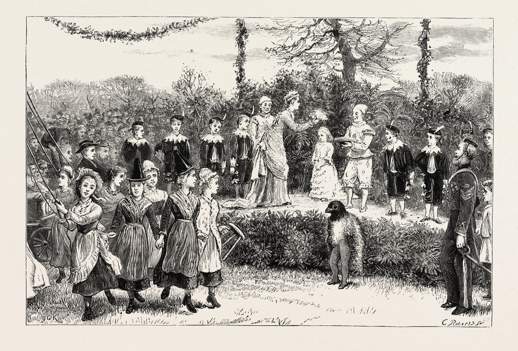 Detail of Crowning the May Queen by Anonymous