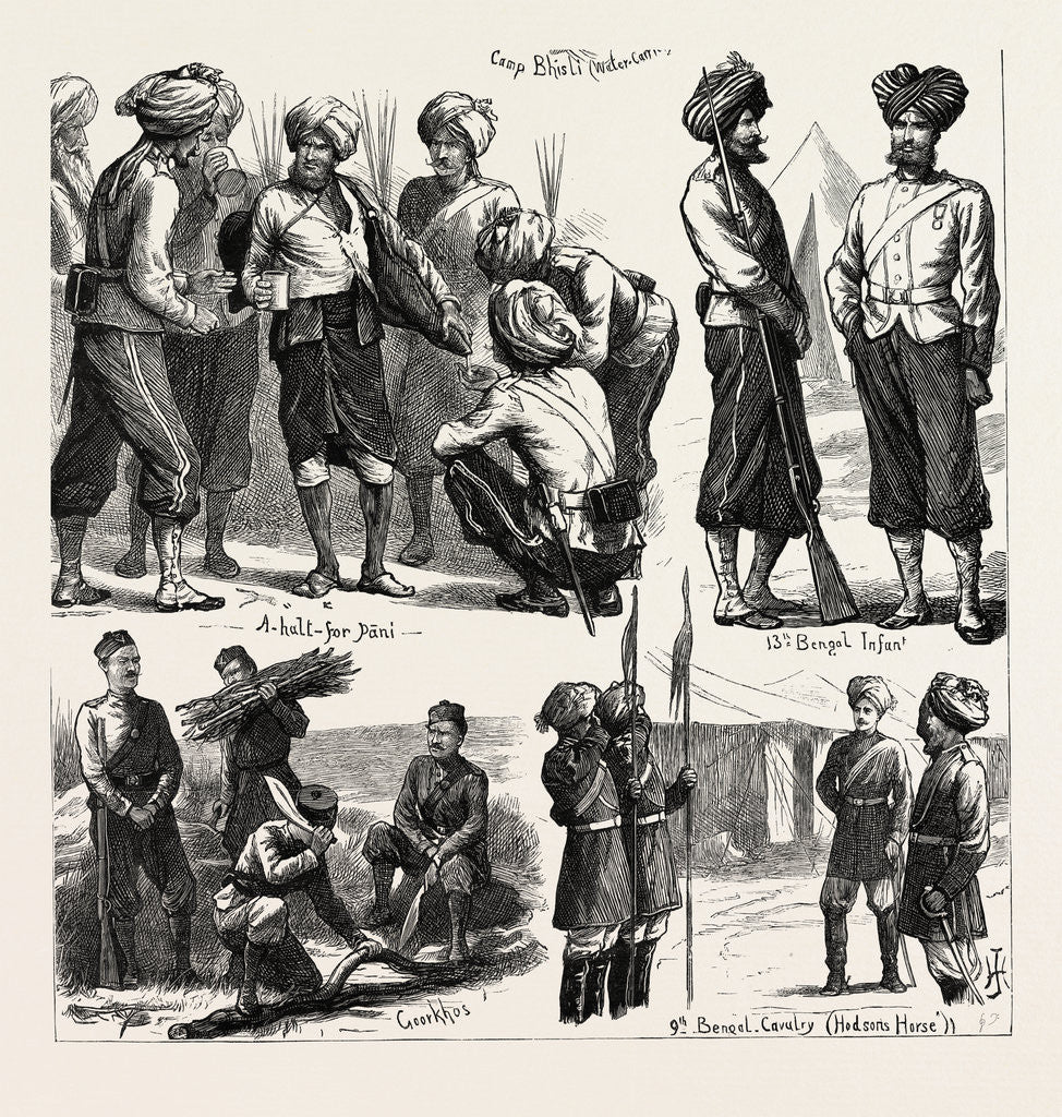 Detail of The Crisis in the East — Native Indian Troops Now on the Way to Malta by Anonymous