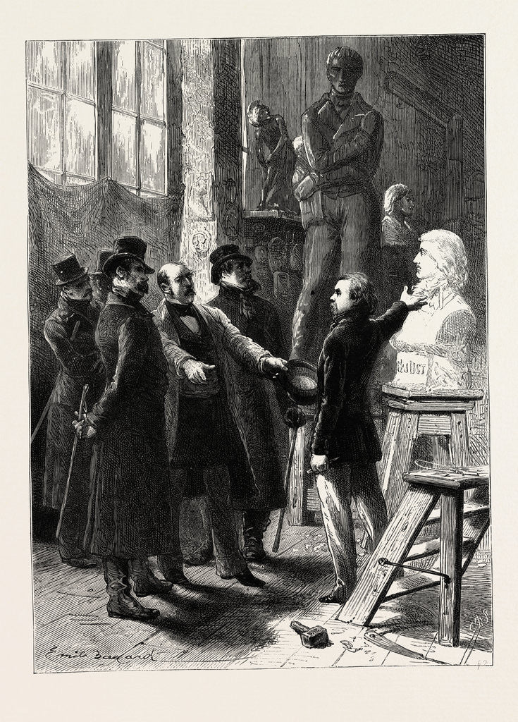 Detail of David D'Angers, History of Crime, Victor Hugo by Anonymous