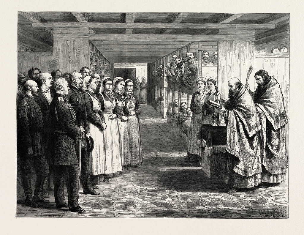 Detail of British Charitable Work in Turkey - Blessing a Floating Hospital on the Danube at Giurgevo by Anonymous