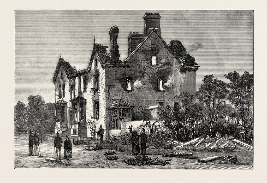 Detail of Colonel Jackson's House, Wilpshire, Near Blackburn, after the Attack by Anonymous