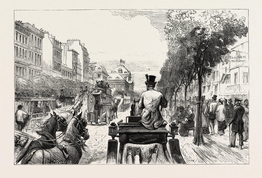 Detail of On the Way to the Champ De Mars, the Paris Exhibition, France by Anonymous