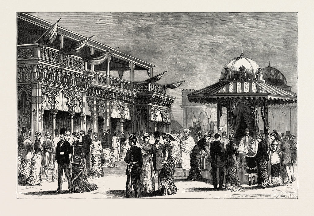 Detail of The Oriental Bazaar, the Paris Exhibition, France by Anonymous