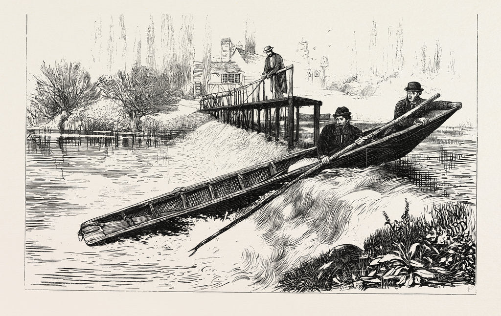 Detail of Shooting a Weir, a Sketch on the Thames above Richmond by Anonymous