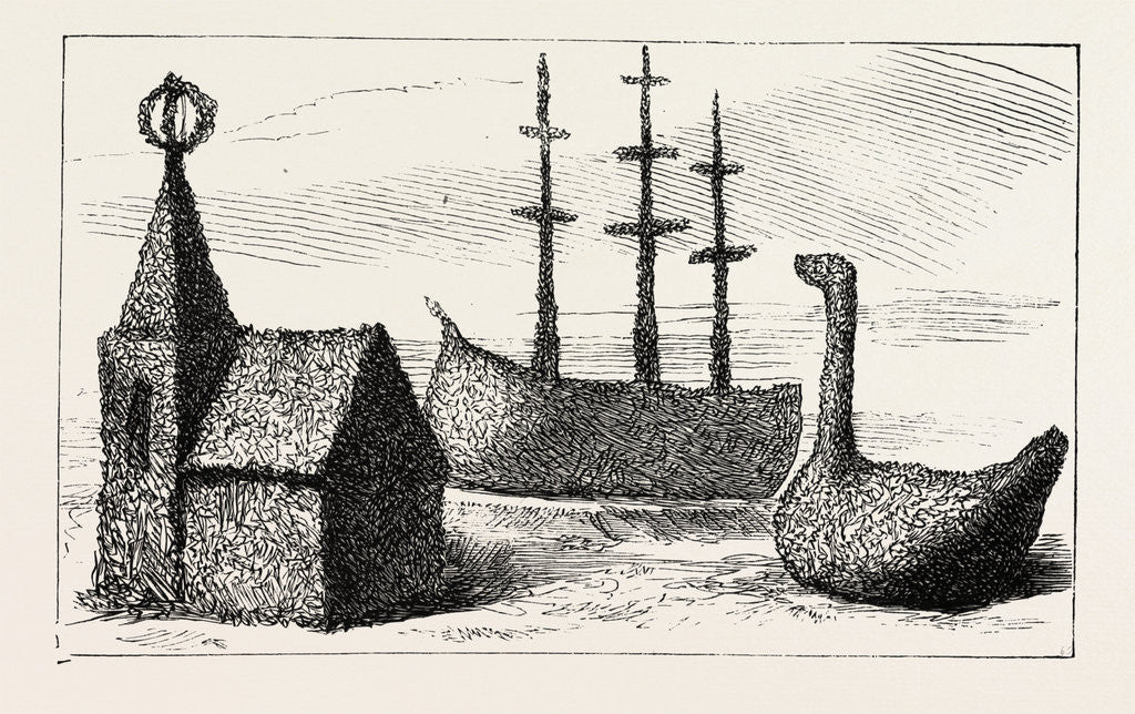 Detail of Box Trees in the Dutch Garden, the Paris Exhibition, France by Anonymous