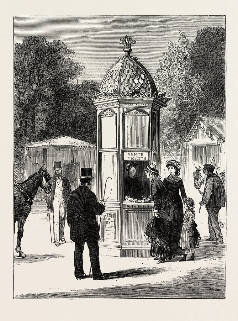 Detail of Outside the Exhibition, Where to Buy Tickets, the Paris Exhibition by Anonymous