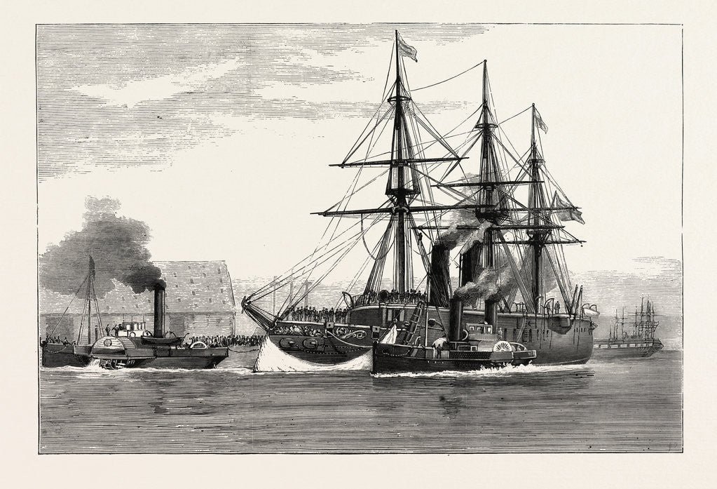 Detail of The Collision Between the German Ironclads in the Channel: The Konig Wilhelm Being Towed Into Portsmouth Harbour by Anonymous