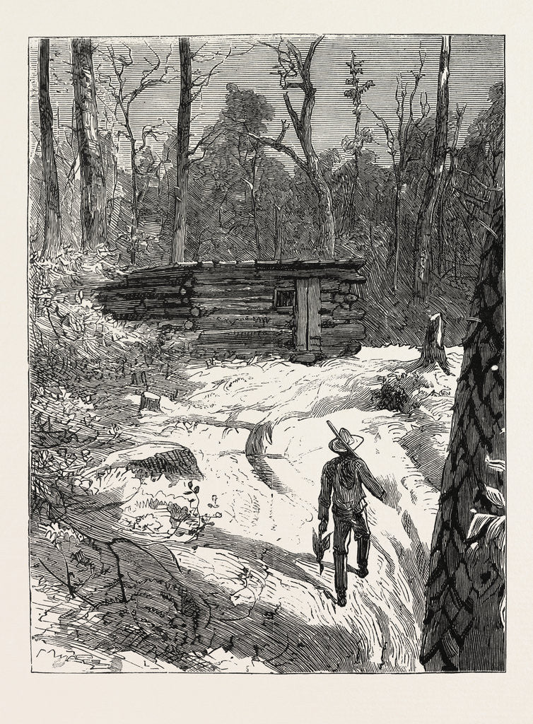 Detail of My First Residence, Gold in Canada, Emigrant Life by Anonymous