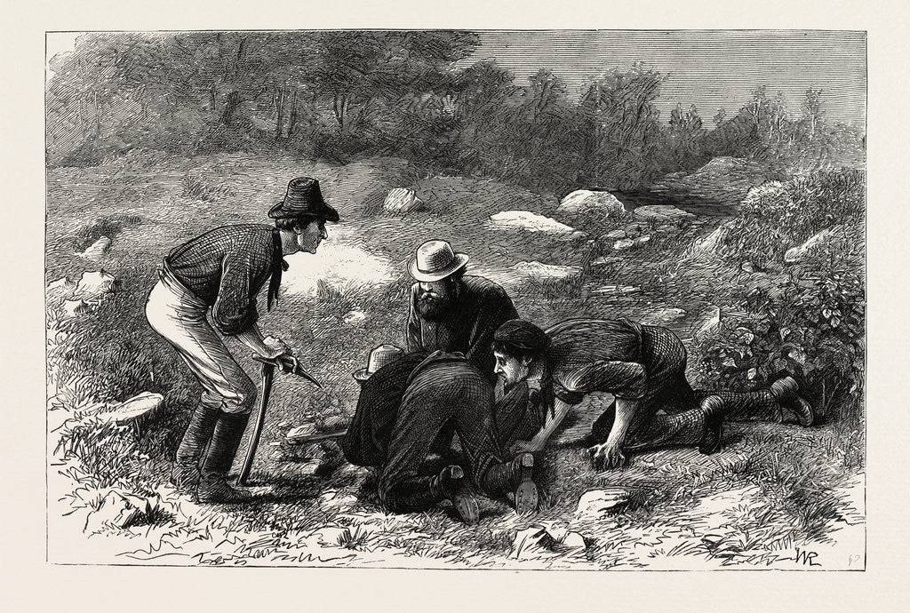 Detail of We Find Gold on Our Lot, Gold in Canada, Emigrant Life by Anonymous