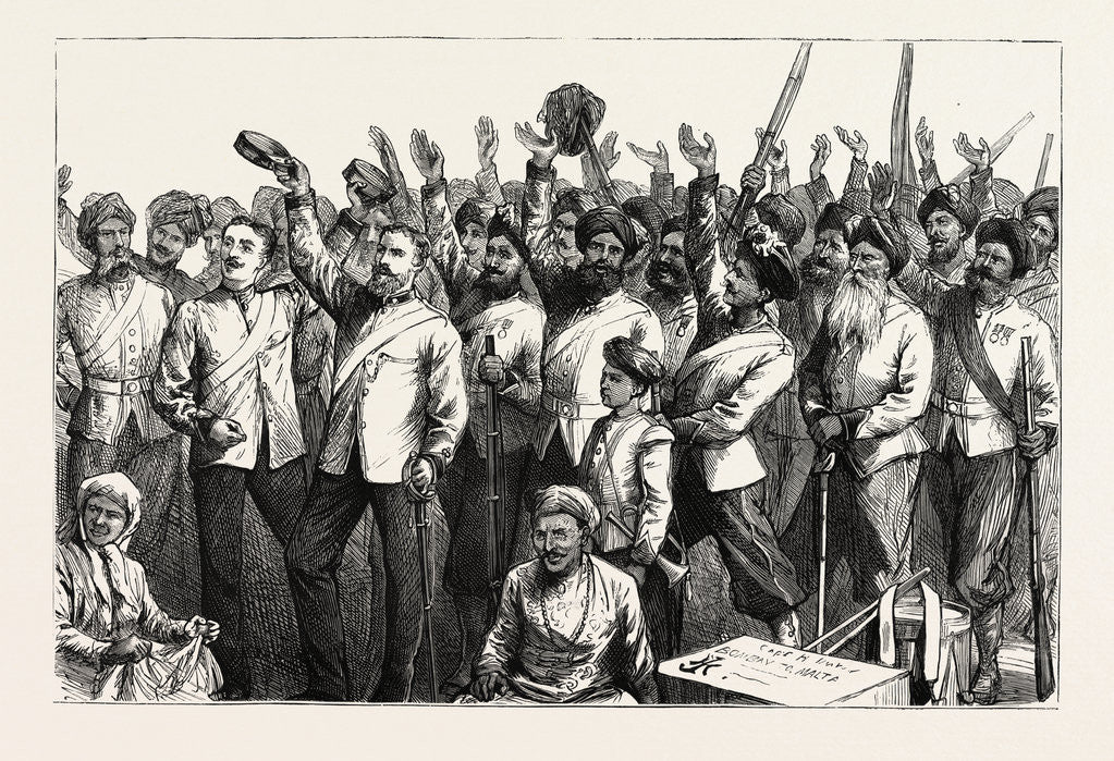 Detail of Departure of Indian Troops (13th Bengal Infantry) from Bombay, India by Anonymous