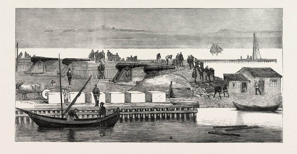 Detail of Russian Battery on the North Side of the Mouth on the Danube by Anonymous