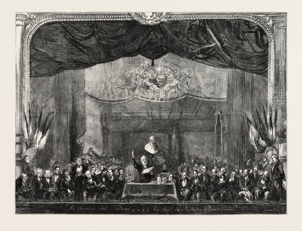 Detail of Celebration of the Voltaire Centenary at the Gaite Theatre, Paris - Victor Hugo Addressing the Meeting, France by Anonymous