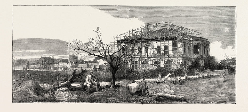 Detail of The Recent Tornado in China, Effects of the Whirlwind in the Foreign Settlement, Canton, Guangzhou by Anonymous